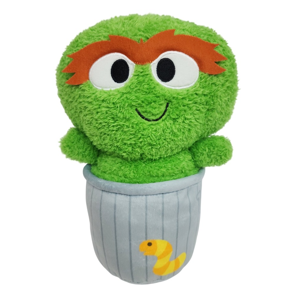 Sesame Street CuteeZe Oscar the Grouch Plush Trash Can Kids Preferred 11"